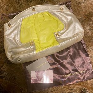 Rebecca Minkoff Yellow and Gold Clutch